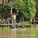 Local life along Chao Phraya river on the way to Ayutthaya