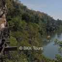 Railway bridge near Krasae cave along the Kwai river in Kanchanaburi