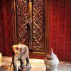 Wood carving works at the traditional Thai house of Jim Thompson
