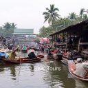 Local experience at Tha Kha floating market. Visit this authentic market on our private floating market tour from Bangkok.