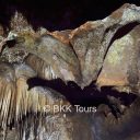 Stalactite and stalacmite formations in Khao Bin Cave in Ratchaburi