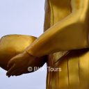 A buddha image at Wat Arun, or Temple of Dawn, in Bangkok