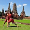 Muay Thai demonstration at Wat Chai Watanaram in Ayutthaya. Visit this magnificent temple on our private tour to Ayutthaya from Bangkok.