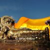 Reclining Buddha at Wat Lokayasutharam in the historical park of Ayutthaya