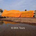 Reclining Buddha temple ruin at Wat Lokayasutharam in Ayutthaya