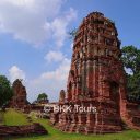 Wat Mahathat temple ruin in Ayutthaya. Visit this impressive temple ruin on a private tour to Ayutthaya from Bangkok.