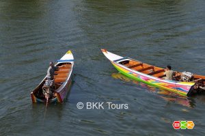 A boat trip on River Kwai is part of a private tour from Bangkok to Kanchanaburi. Great view of the local area and famous River Kwai Bridge.